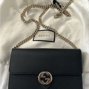Gucci Crossbody purse black authentic